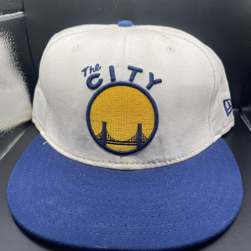 Men Retro New Era Golden State Warriors Hat Size 7 3/4